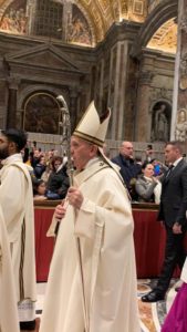 The Christmas mass 2019 ,the Pope Francis. Vatican City the smallest country in the world