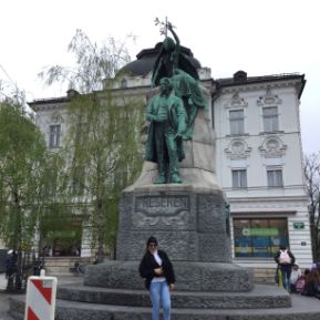 Preseren Square - Ljubljana Slovenia. Female Solo travels in Mediterranean/Balkans
