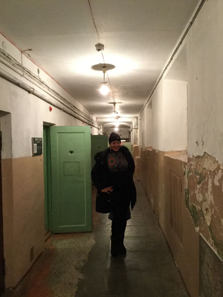 Inside the KGB Museum (corridor for here citizens were kept as prisoners) (The only country with its on scent - Lithuania)
