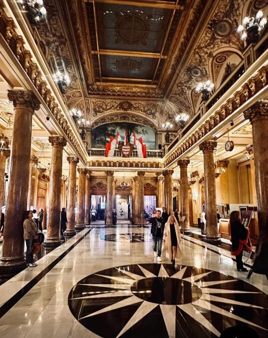 Inside the Monte Carlo Casino. Monaco, the second-smallest country on earth.