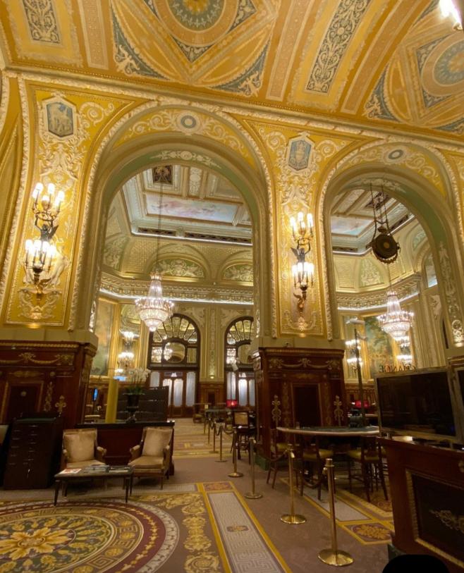 Inside the Monte Carlo Casino. Monaco, the second-smallest country on earth.