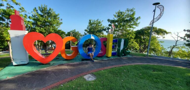 Le Gosier Sign. Guadeloupe, the butterfly-shaped isles of the Caribbean