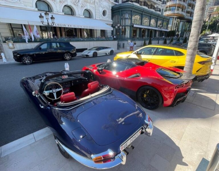 Luxury cars are a common sight on the streets of Monaco. Monaco, the second-smallest country on earth.