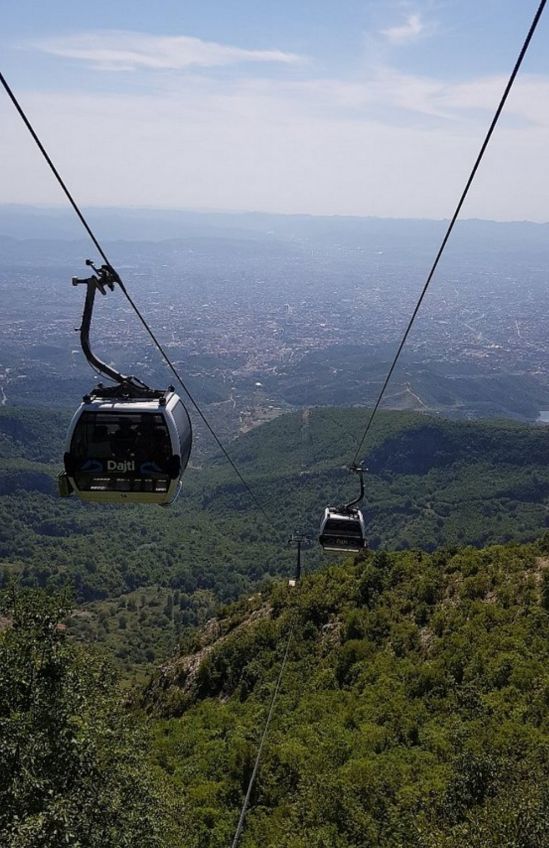 Mount Dajti Cable car, Tirana . Albania is the most hospitable country in Europe