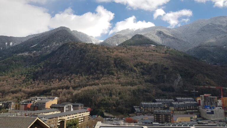 My view of the Pyrenees Mountains from my hotel room window. Andorra, the country of the Pyrenees