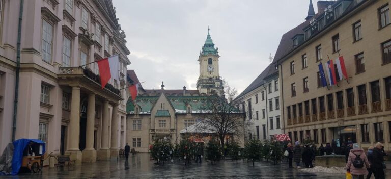 Slovakia, a Beauty in the Heart of Europe. Old Town Hall at Hlavne Namestie (Main Square) Old Town