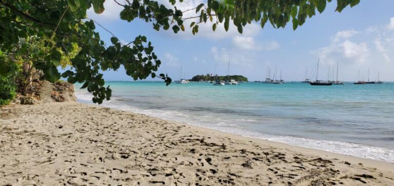 Plage de Datcha (Datcha Beach) in Le Gosier Guadeloupe, the butterfly-shaped isles of the Caribbean