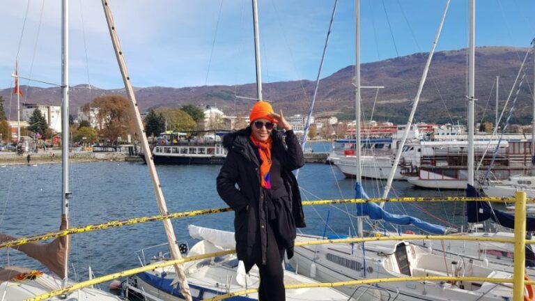 Port at Lake Ohrid. North Macedonia - the birthplace of Mother Teresa