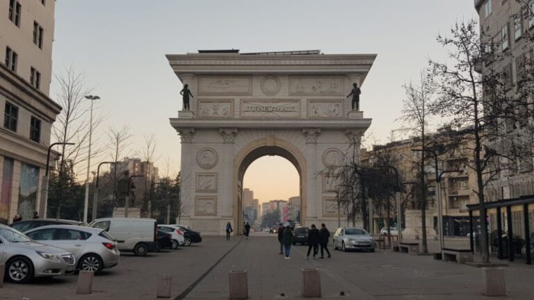 Porta Macedonia Arch. North Macedonia - the birthplace of Mother Teresa