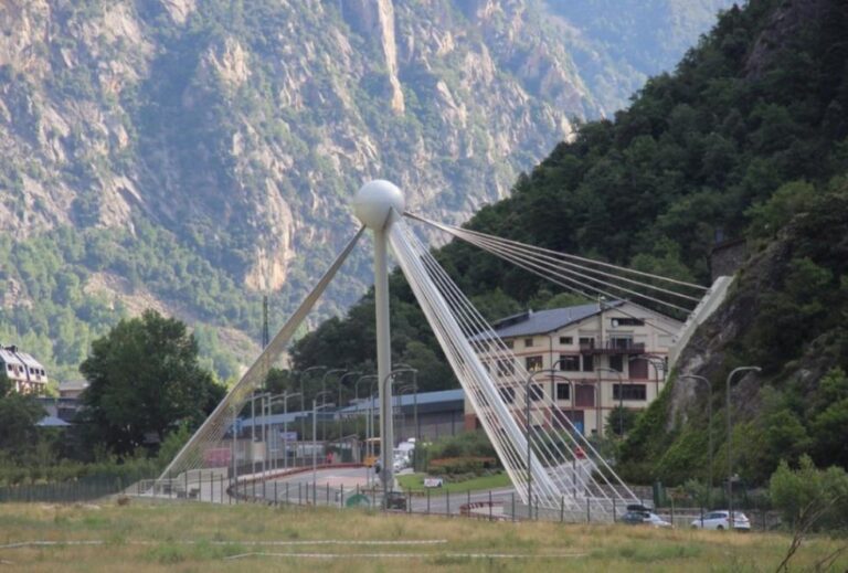 Puente de Madrid Bridge. Andorra, the country of the Pyrenees
