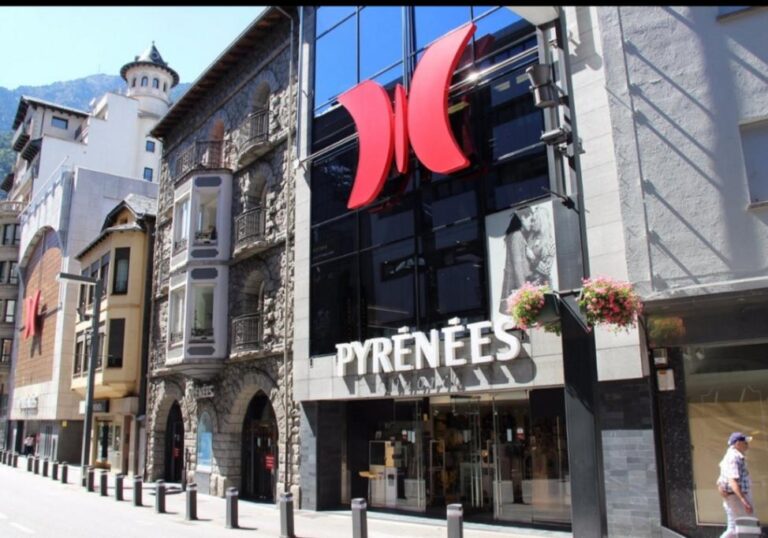 Pyrenees Andorra Shopping Mall. Andorra, the country of the Pyrenees