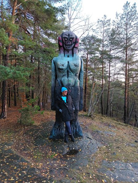 unusual statues @ Ekerbergparken (Ekerberg Park). Norway is home to the Midnight Sun and Polar Nights