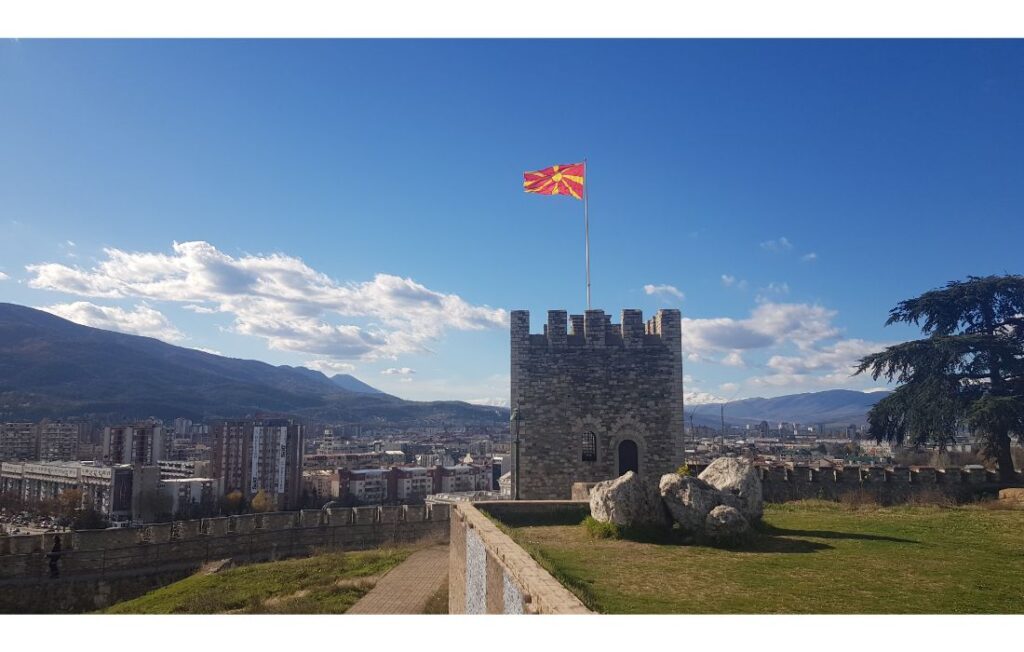 Skopje (Kale) Fortress (in Old Town on the Eponymous hill. North Macedonia - the birthplace of Mother Teresa