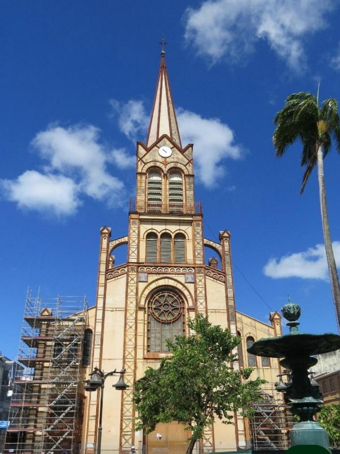 St. Louis Cathedral. Martinique, the Caribbean Island of Flowers
