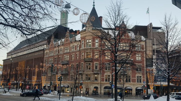 Stockmann, the Finnish Harrod's. Finland is the happiest country on earth