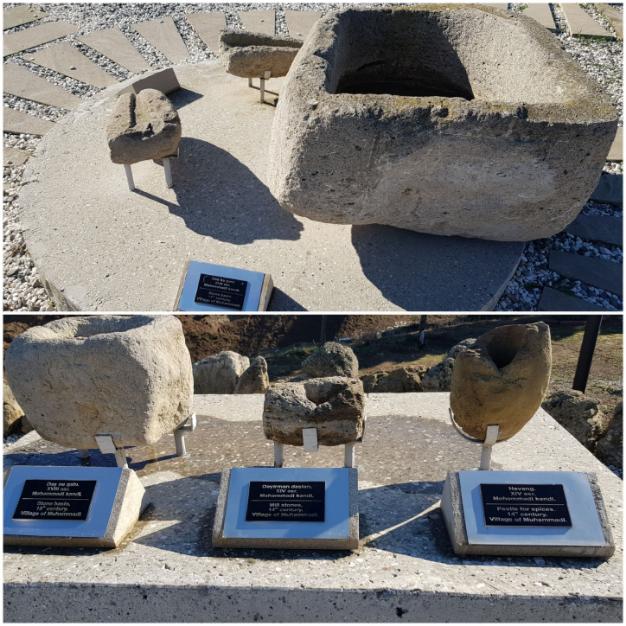 Stone Basin, Spice Pestle and Mill Stone from the village of Muhammadi from the 14th - 18th Century. Azerbaijan the land of fire