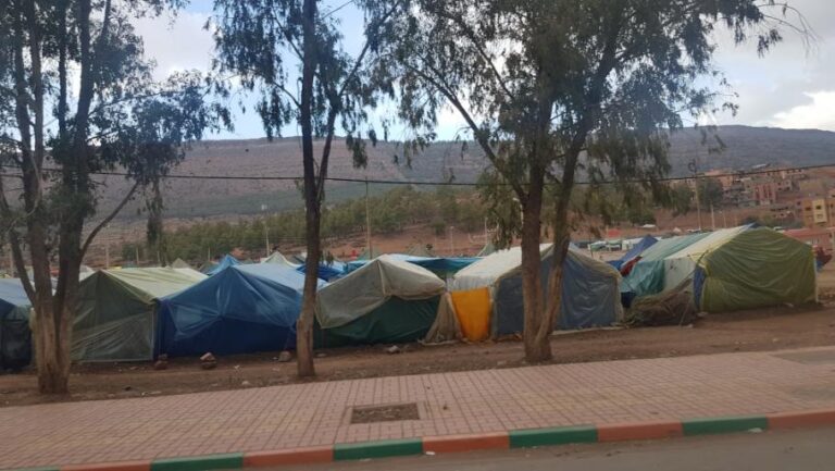 Tents in the earthquake affected areas in the Maghreb region. Morocco, the Western Kingdom of Africa