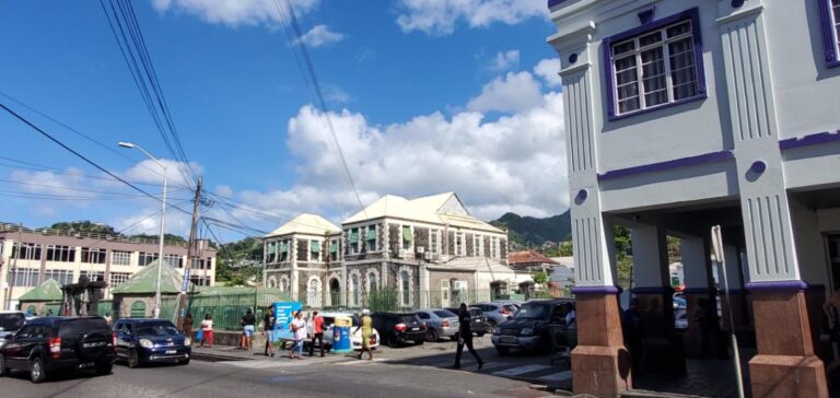 The Courthouse or House of Assembly of St. Vincent and the Grenadines. St. Vincent and the Grenadines the Gem of the Antilles