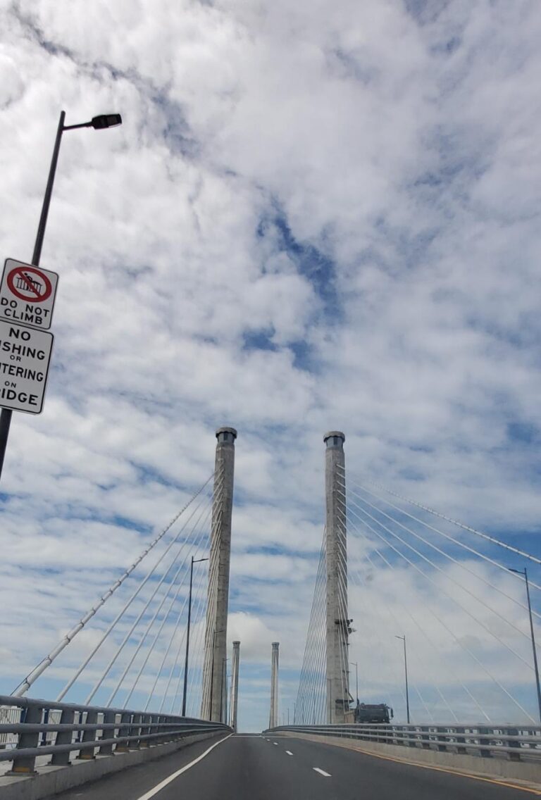 Bharrat Jagdeo Demerara River Bridge. Guyana, the Land of Many Waters