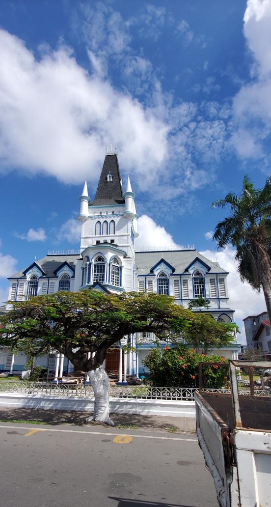 The Gothic Georgetown City Hal. Guyana, the Land of Many Waters