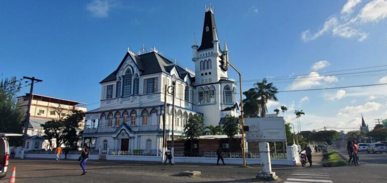 The Gothic Georgetown City Hal. Guyana, the Land of Many Waters