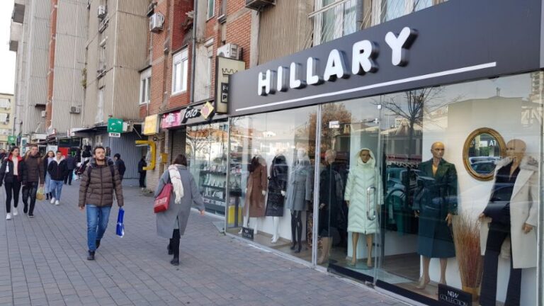 The Hillary store right next to Bill Clinton Statue, Kosovo the youngest country in Europe