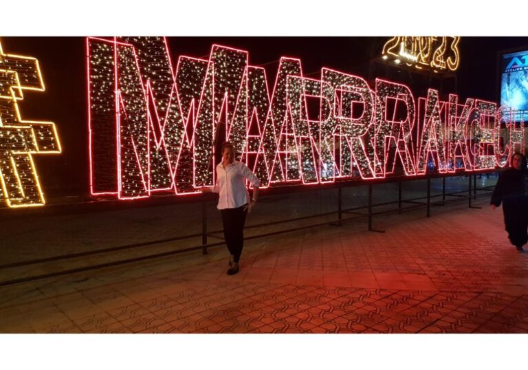 The Marrakech sign. Morocco, the Western Kingdom of Africa