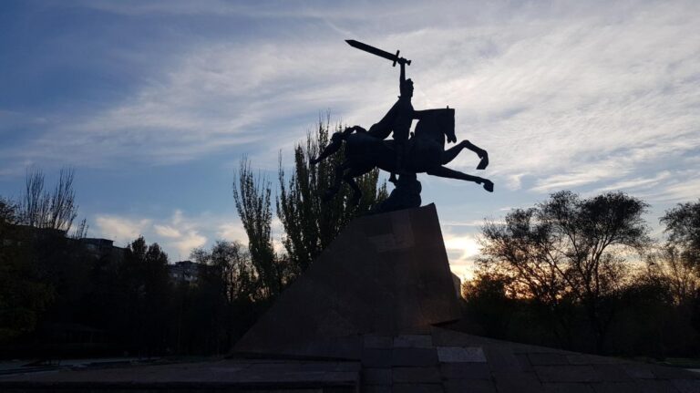 The Monument to Vardan Mamikonyan. Armenia, the first country to accept Christianity