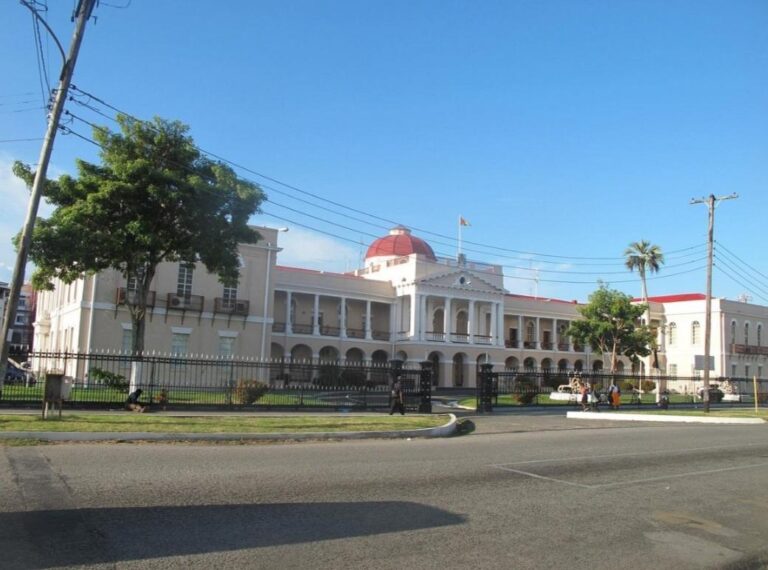 The Parliament building of Guyana. Guyana, the Land of Many Waters