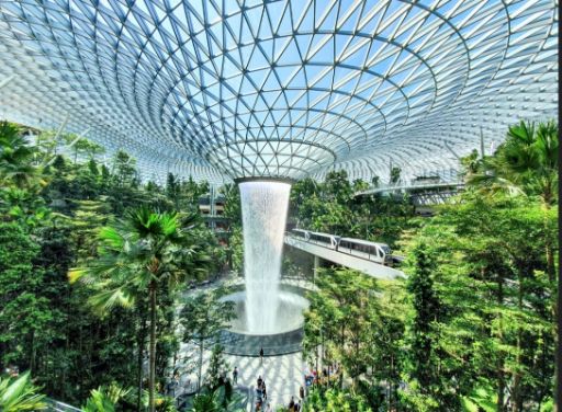 The Rain Vortex at Changi Airport. top 10 favourite travel destinations