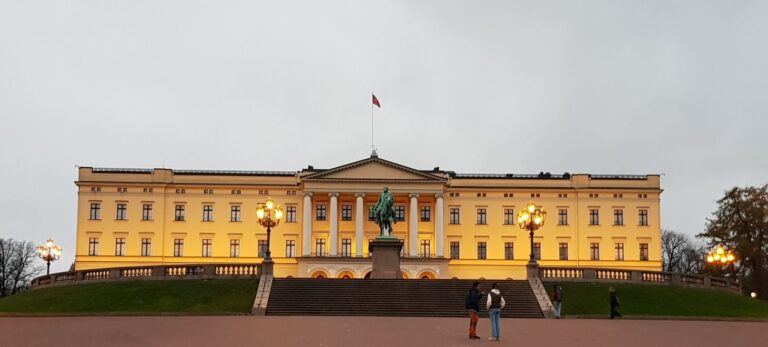 The Royal Palace of Oslo, Norway. Norway is home to the Midnight Sun and Polar Nights