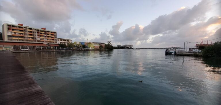 The Waterfront port near Place de la Victoire. Guadeloupe, the butterfly-shaped isles of the Caribbean