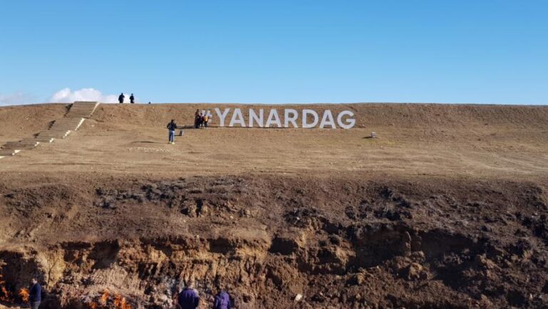 The Yanar Dag Mountain. Azerbaijan the land of fire