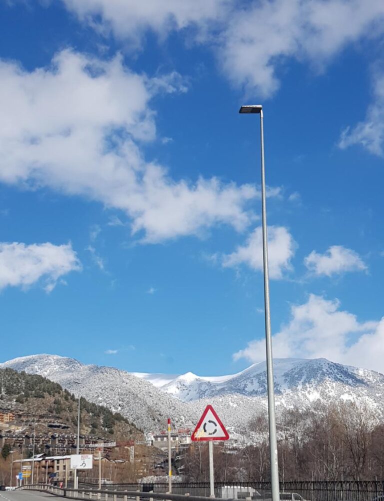 The beautiful snow-capped Mountains of Grandvalira Ski Resort . Andorra, the country of the Pyrenees