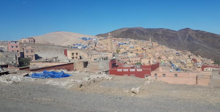 The earthquake affected areas at the foot of the Atlas Mountain in the Maghreb region. Morocco, the Western Kingdom of Africa