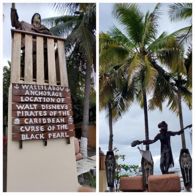The film location for the Pirates of the Caribbean at Walliabou Bay. St. Vincent and the Grenadines the Gem of the Antilles