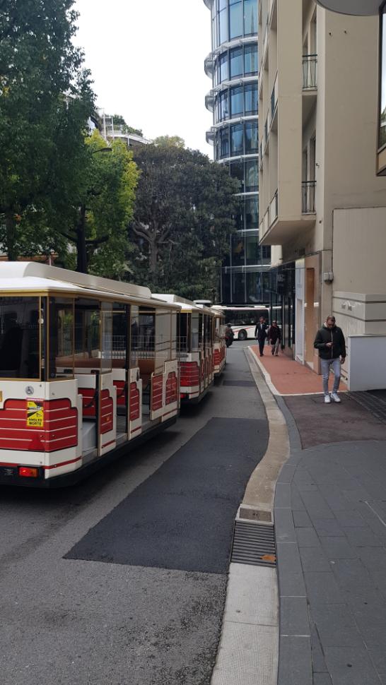 The fun train on immaculately clean streets. Monaco, the second-smallest country on earth.