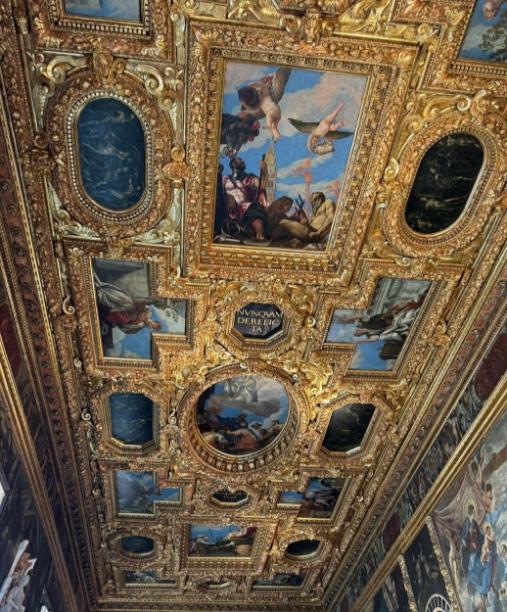 The interior of the Doge's Palace . Venice, Italy’s floating city