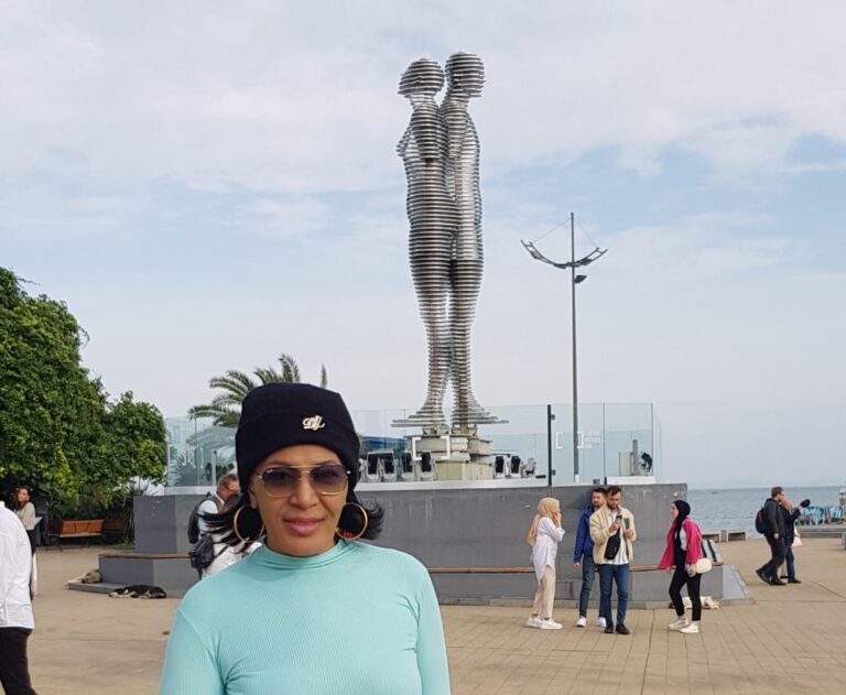 The monument at Miracle Park. Georgia, the mystical transcontinental nation