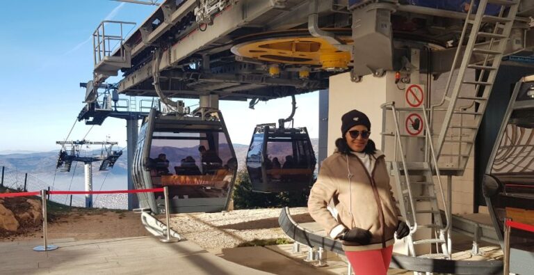 The newer cable cars to Mount Trebevic. solo traveller in Sarajevo, Bosnia and Herzegovina.