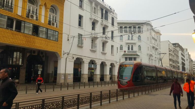 The street cars in Casablanca. Morocco, the Western Kingdom of Africa