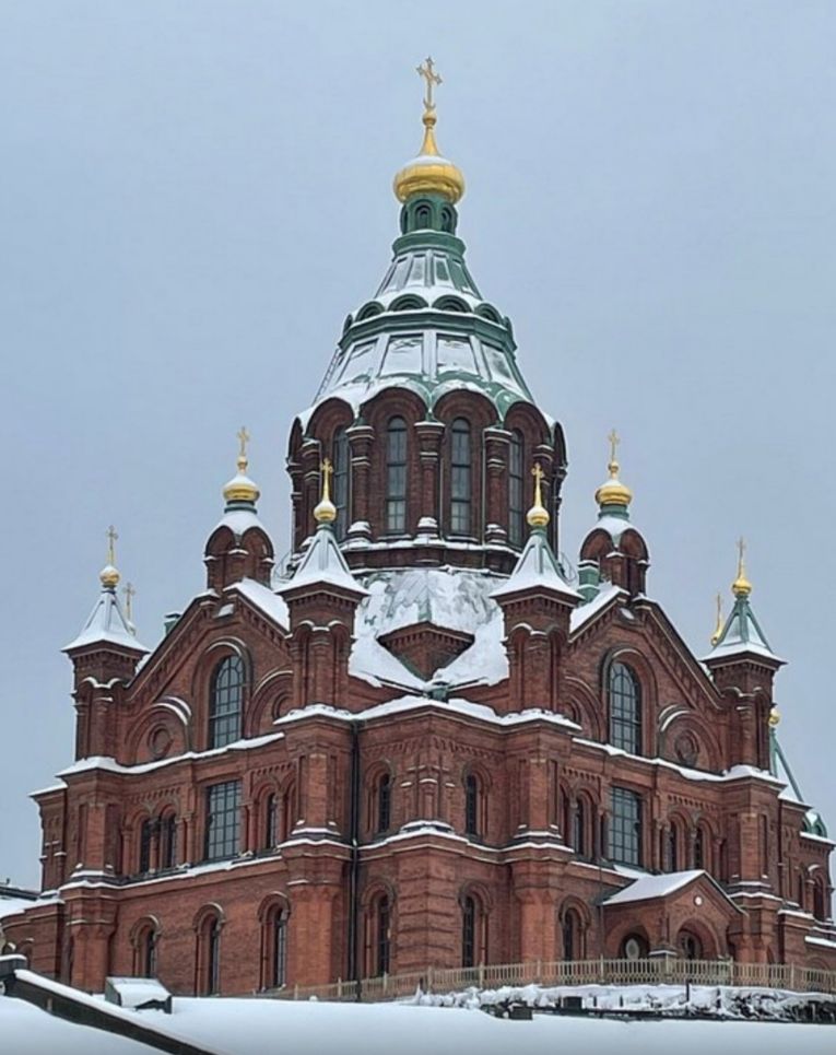 Uspenski Cathedral. Finland is the happiest country on earth