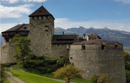 Vaduz castle (Schloss Vaduz) - Liechtenstein. Liechtenstein the least visited country in Europe