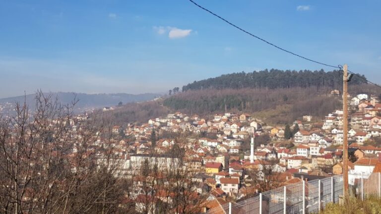 View of Sarajevo city from White Fortress Historical site. solo traveller in Sarajevo, Bosnia and Herzegovina.