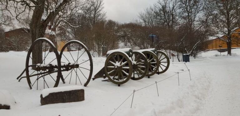 artifacts on the island Suomenlinna. Finland is the happiest country on earth