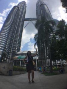 The Petronas twin Tower – Kuala Lumpur Malaysia. Female solo traveller in Asia