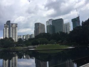 KLCC Park – Kuala Lumpur Malaysia. Female solo traveller in Asia