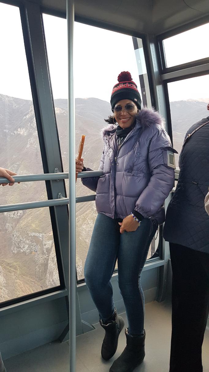 inside the Tatev Aerial cable car. Armenia, the first country to accept Christianity