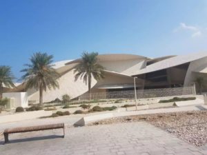 National museum of Qatar. female solo traveller in Doha Qatar