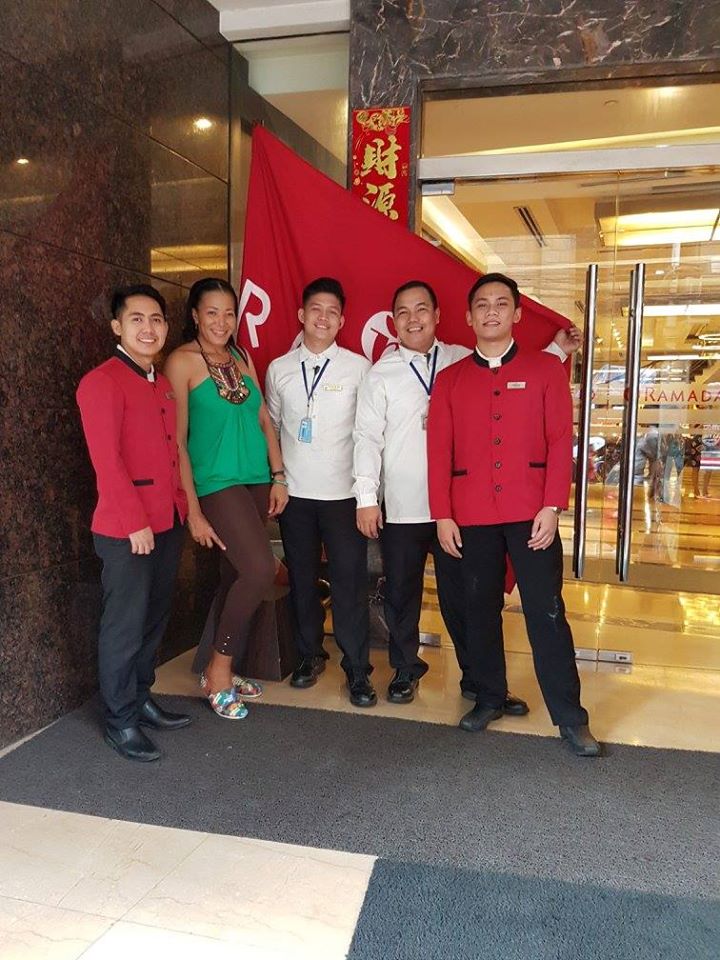 Hotel staff at Ramada hotel Manila Two most warm-hearted countries